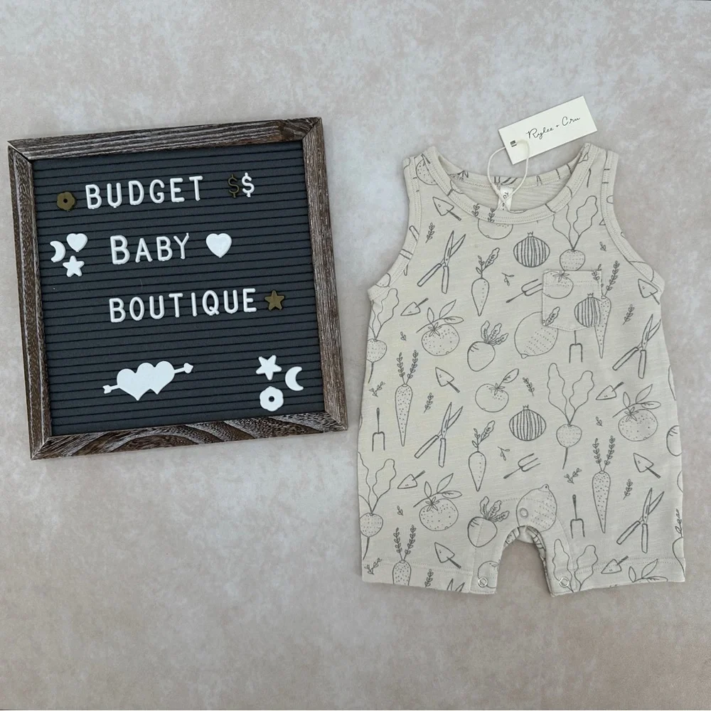 New Rylee + Cru Vegetable Garden Romper